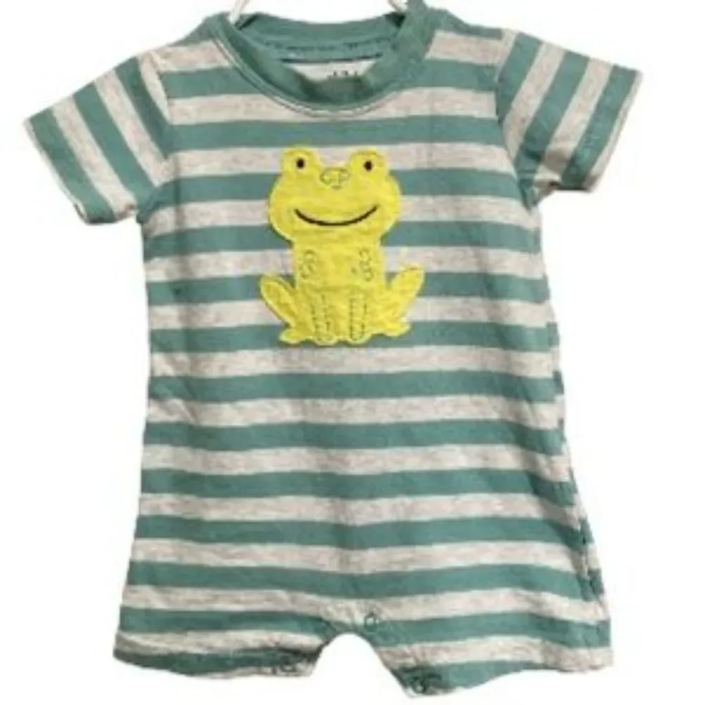 CARTERS Child of Mine Frog Summer Play One Piece Romper Unisex 3 to 6 Months